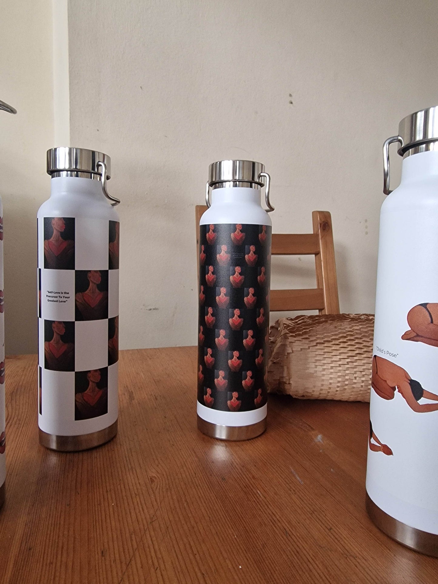 A Heart To Hold - AU Copper Water Bottle - White 650ml - Amja Unabashedly