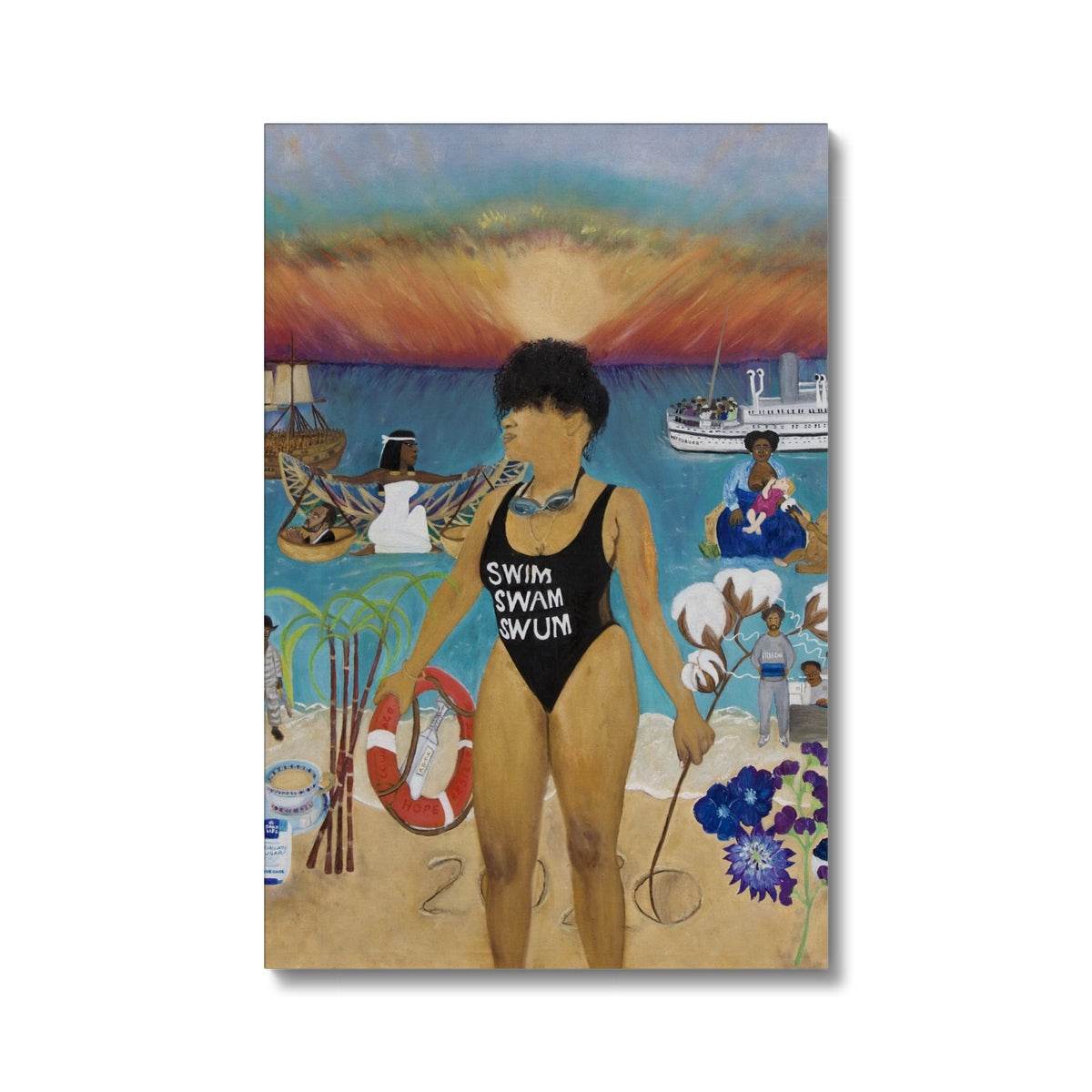 Swim, Swam, Swum Canvas - Amja Unabashedly