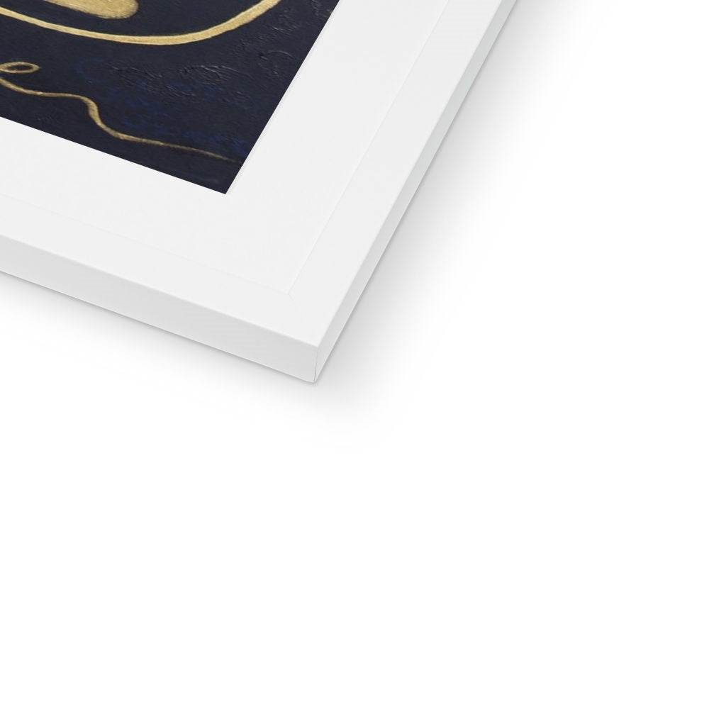 In The Beginning, There Was Black Framed & Mounted Print - Amja Unabashedly