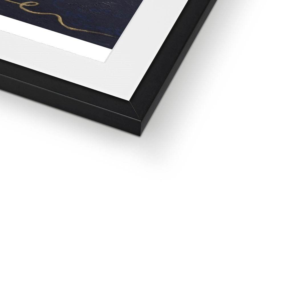 In The Beginning, There Was Black Framed & Mounted Print - Amja Unabashedly