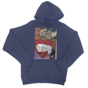 Heart Break College Hoodie - Amja Art