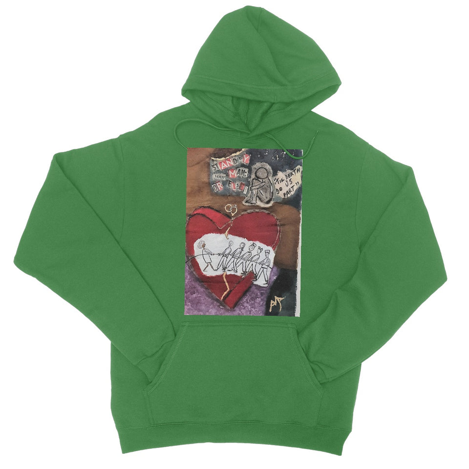 Heart Break College Hoodie - Amja Art