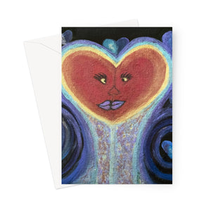 A Love Out of This World Greeting Card - Amja Art