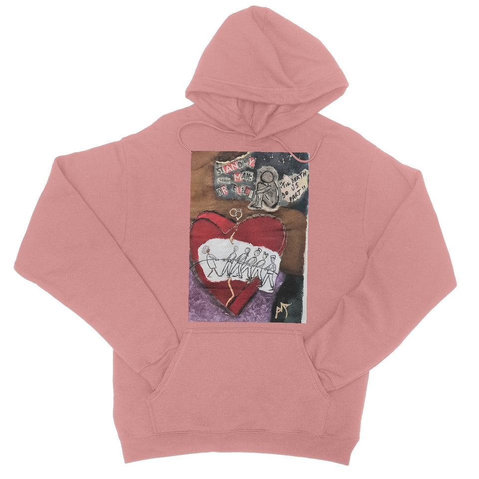 Heart Break College Hoodie - Amja Art